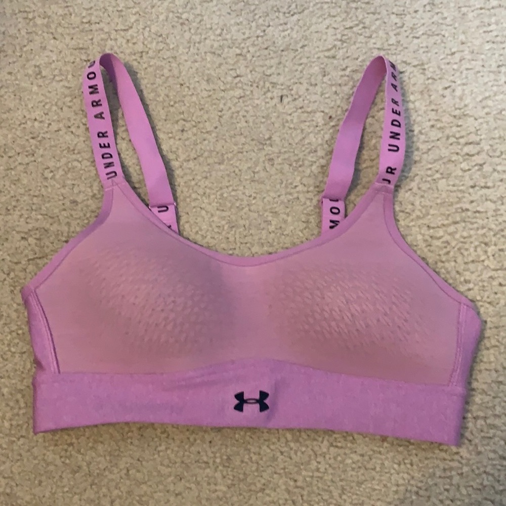 Under Armour Infinity medium support sports bra in purple